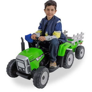 Montable Electrico Tipo Tractor 12v 8 Km con Luz y Sonido