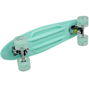 Mini Patineta Tipo Penny 21 Pulgadas 55 Cm Color Menta con Luces Led