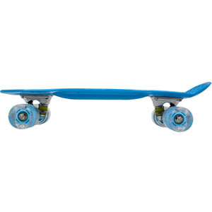 Mini Patineta Tipo Penny 21 Pulgadas 55 Cm Color Azul con Luces Led