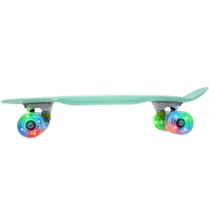 Mini Patineta Tipo Penny 21 Pulgadas 55 Cm Color Menta con Luces Led