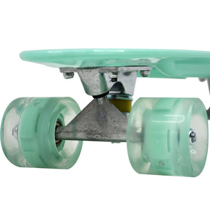 Mini Patineta Tipo Penny 21 Pulgadas 55 Cm Color Menta con Luces Led