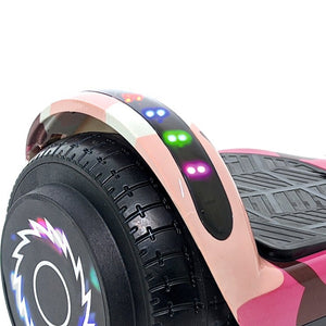 Hoverboard Electrico con Luces Led Bocinas Bluetooth Color Rosa Militar