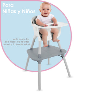 Silla Periquera Alta Bebe 4 En 1 Reforzada Mesa Actividades