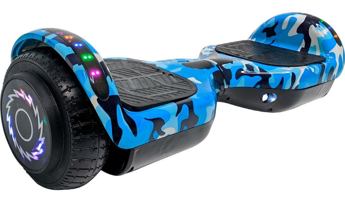 Hoverboard Electrico con Luces Led Bocinas Bluetooth Color Azul Militar