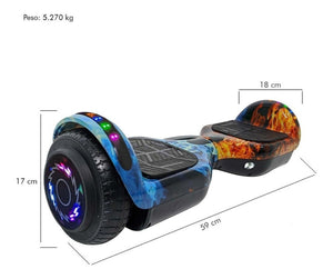 Hoverboard Patineta Electrica Bocina Bluetooth Luces Led