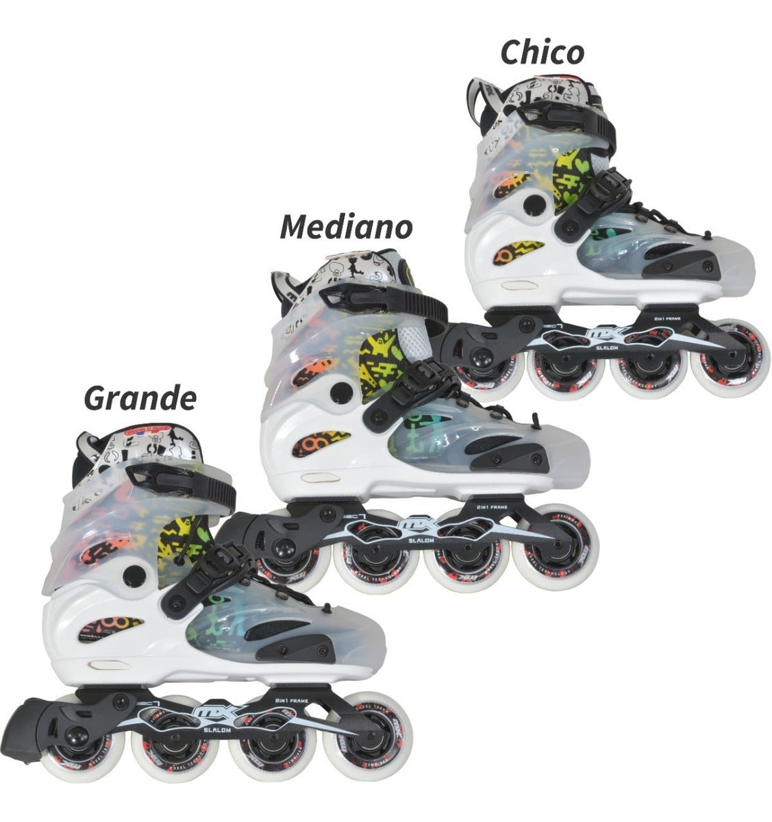 Patines En Linea Profesionales Talla Ajustable 24 A 26 Cm – Little Monkey