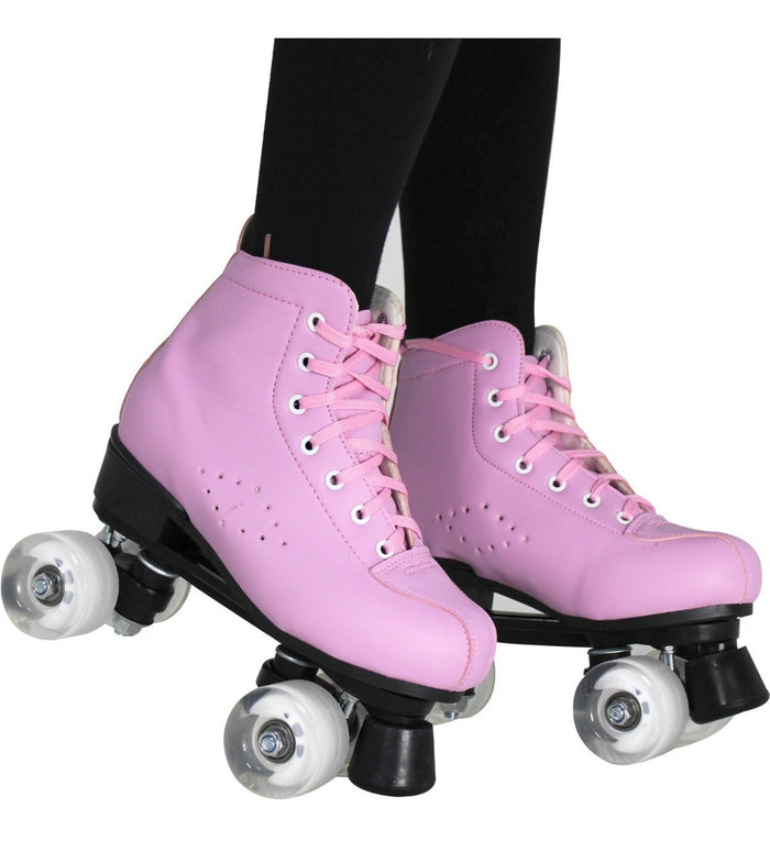 Patines Profesionales de 4 Ruedas Estilo Quads Chicago Talla 27cm Color Rosa